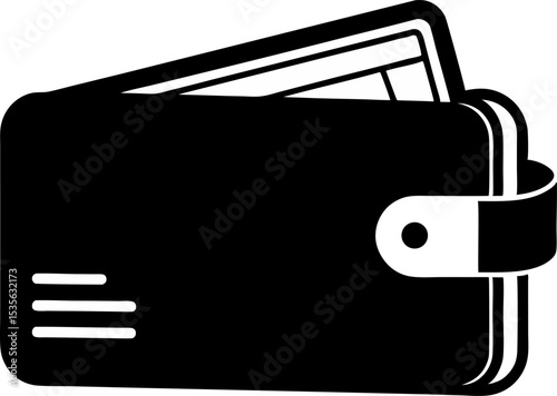 Travel Wallet Silhouette Vector Illustration 