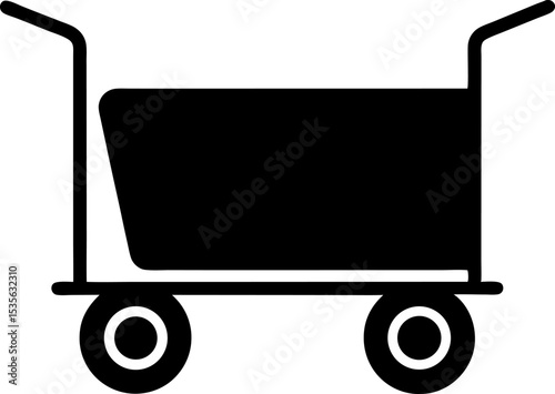 Trolley Silhouette Vector Illustration 