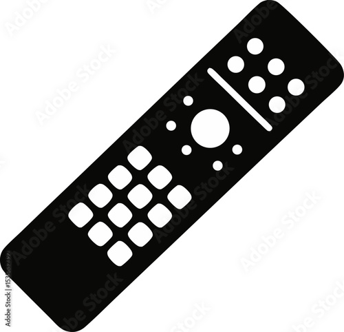 TV Remote Silhouette Vector Illustration 