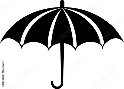 Umbrella Silhouette Vector Illustration 