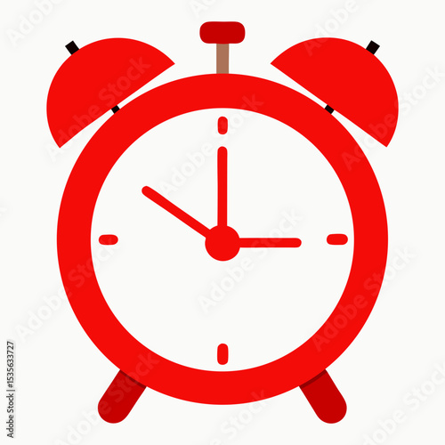 a-red-alarm-clock-on-white-background-