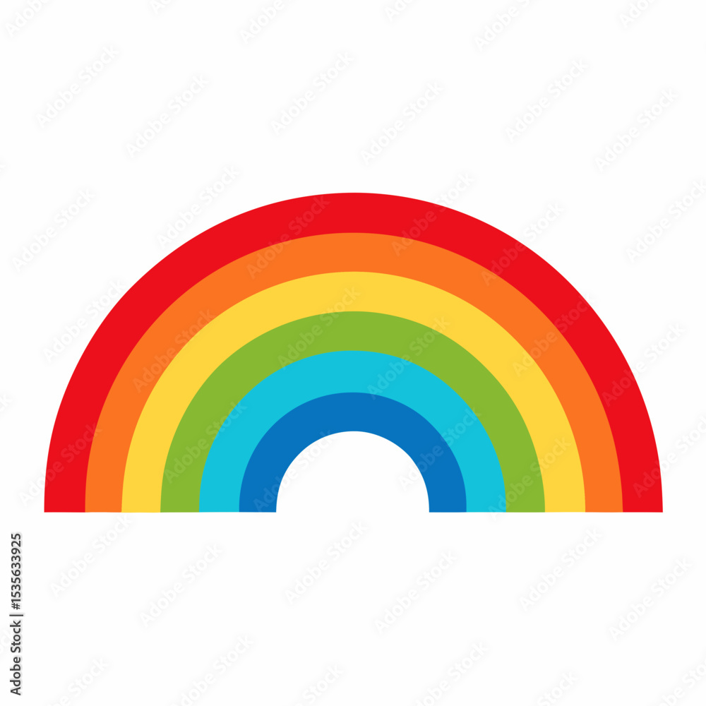 Obraz premium a-single-rainbow-icon-on-white-background