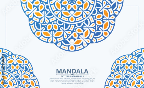 Colorful mandala pattern banner concept