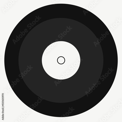 vinyl record on white background