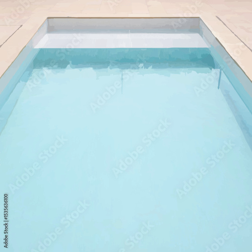 Swimming Pool with Clear Blue Water and Stone Surround

