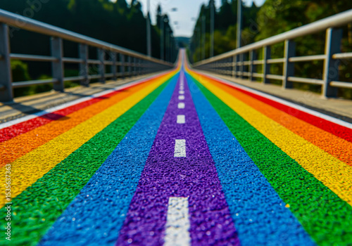 Wallpaper Mural Pathway painted with rainbow colors. Concept of diversity, inclusion, and love. Symbol for pride month. Torontodigital.ca
