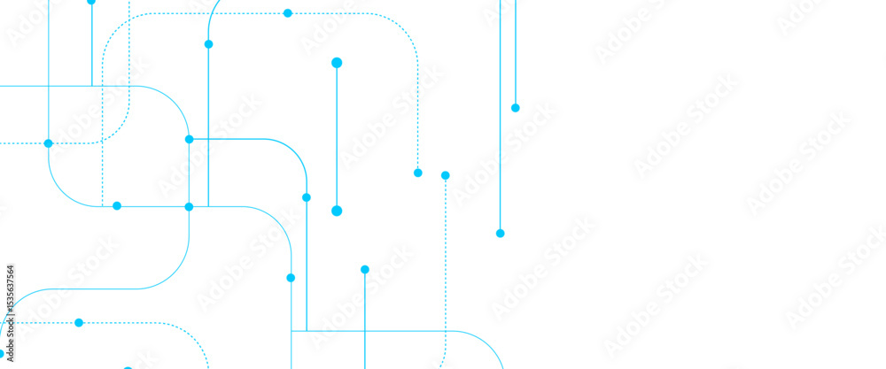 Obraz premium Vector abstract network technology geometric circuit connect lines with design 