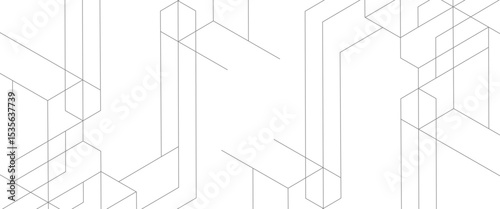 Vector creative technology geometric line design 