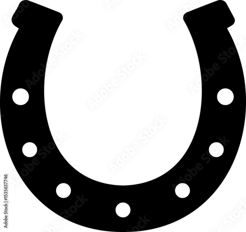 Horseshoe outline silhouette Icon Isolated. 
Lucky Horseshoe black silhouette vector.
Transparent background. SVG file.