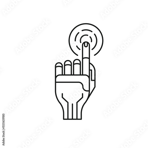Touch Censor Editable line icon