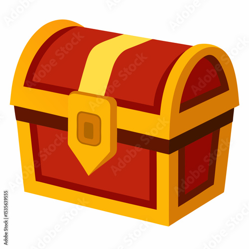 treasure chest isolated on white