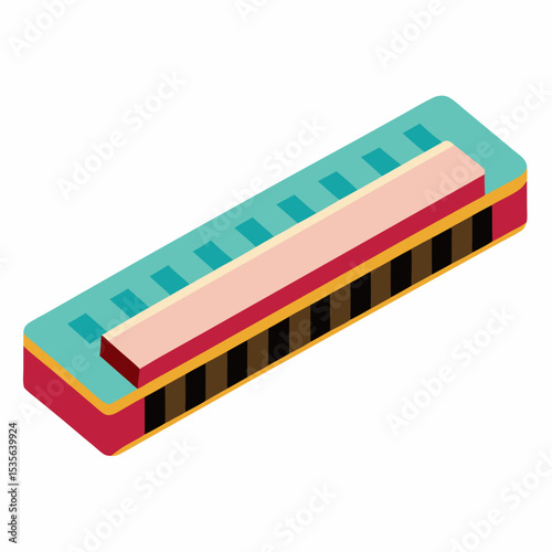 colorful xylophone on white background