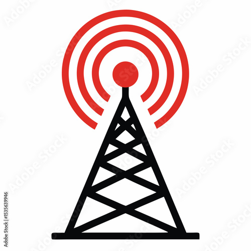 communication tower with radio