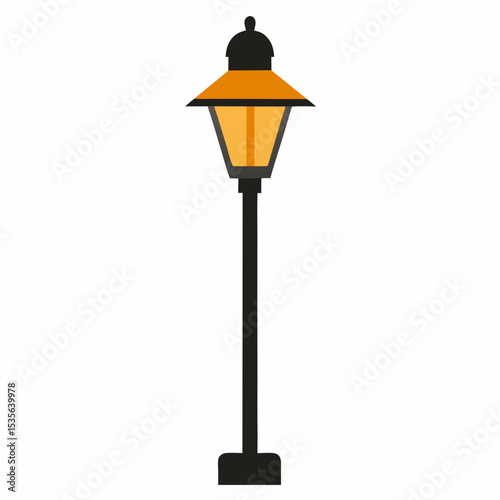 street lamp isolated on white