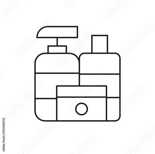 Makeup Cream Editable line icon 
