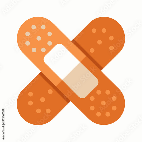 adhesive bandage on white background
