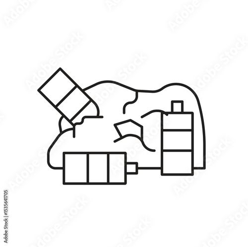 Trash Editable line icon 