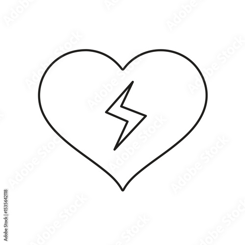 Love Energy Editable line icon 