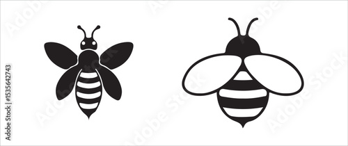 vector illustration of a bee