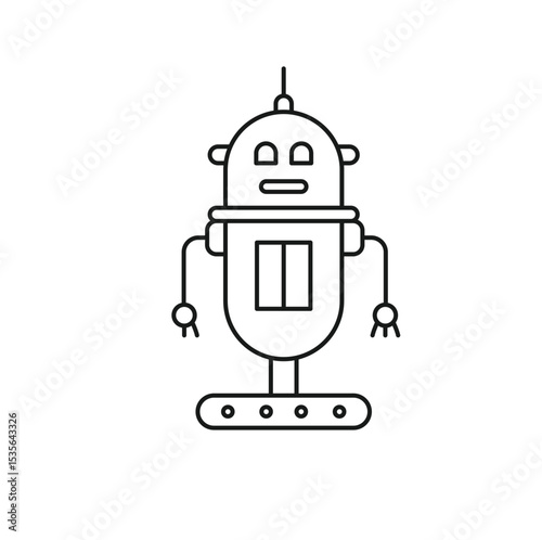 Robot Ai Technology Editable line icon 