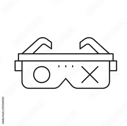 X-ray glass Editable line icon 