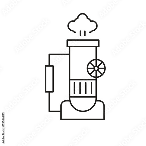 Power stream machine Editable line icon 