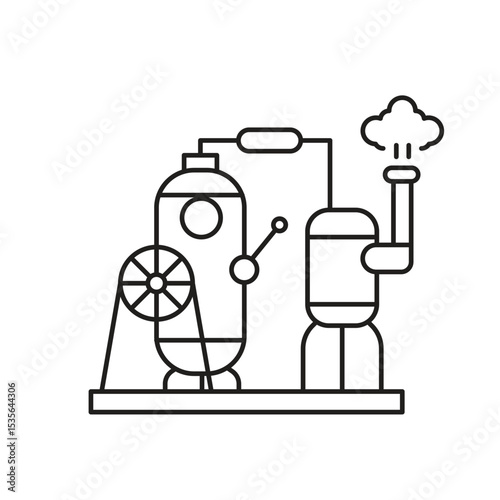 Wind stream machine Love Editable line icon 