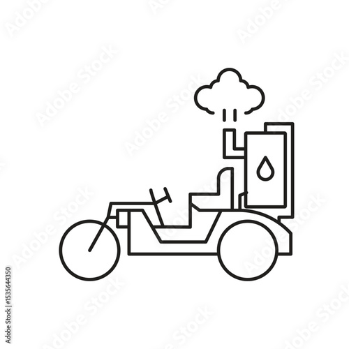 Cycle stream machine Editable line icon 