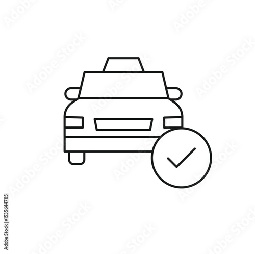 Car Check Editable line icon 