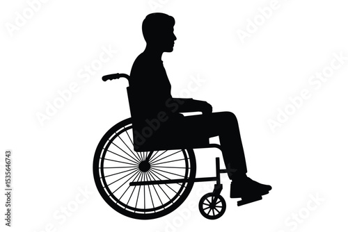 Silhouette of Person in Wheelchair Disability Awareness