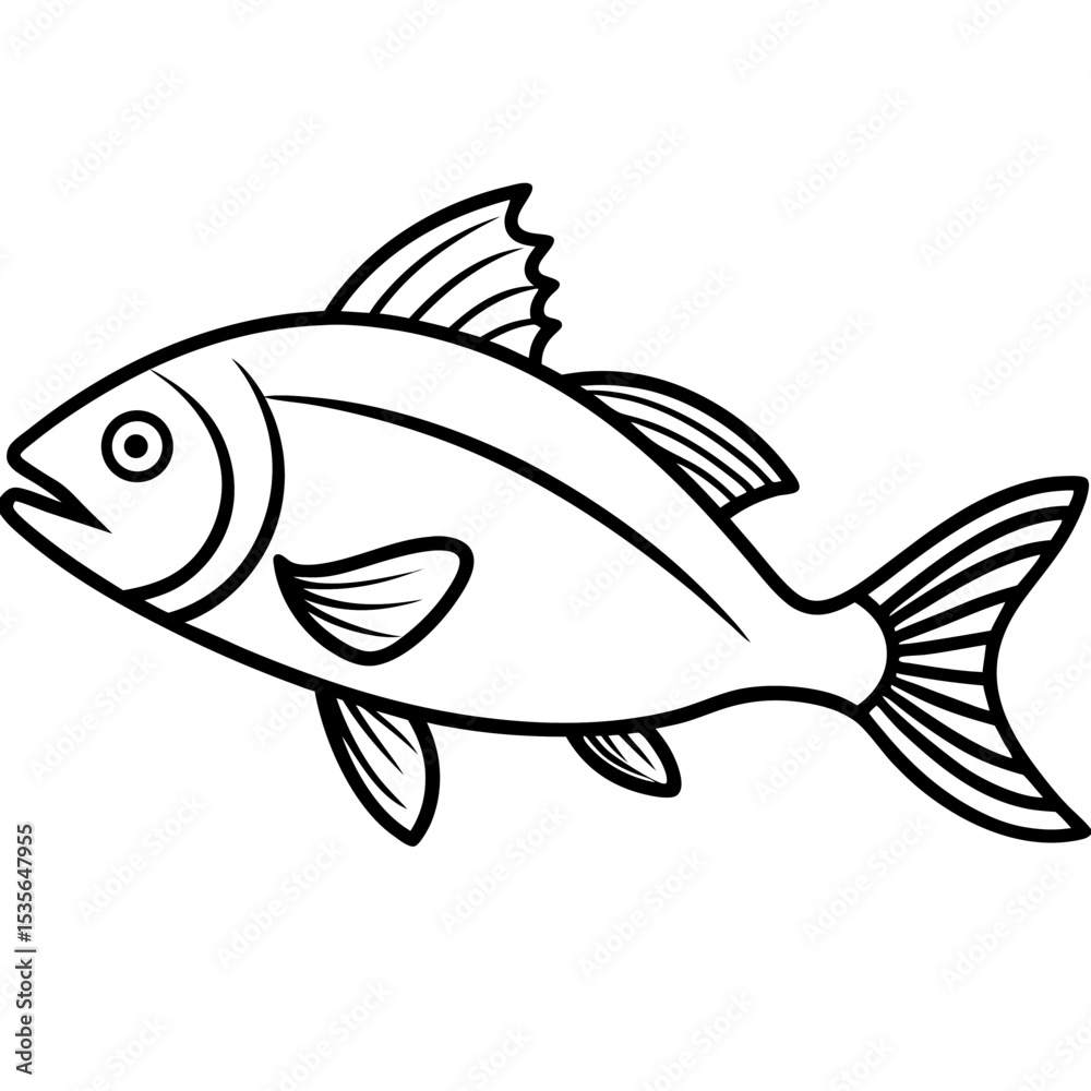 Fototapeta premium fish on a white background