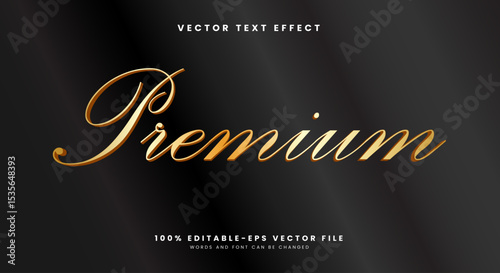 Premium gold stylish 3d editable text effect template Suitable for luxury theme