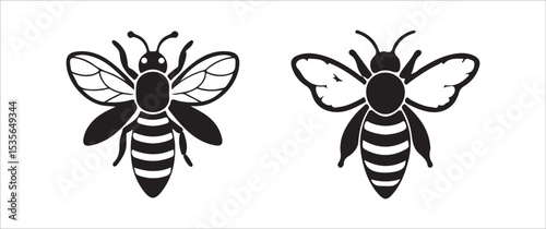 bee on white background