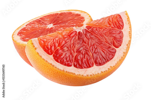 Fresh grapefruit slices juicy citrus fruit healthy eating vitamin c rich antioxidant food photography close up