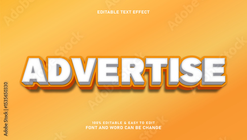 Text effects for advertising, editable