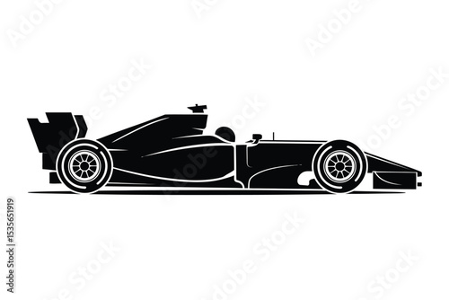 Silhouette of a Formula One Race Car
