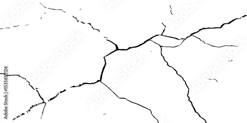 "Cracked black and white surface texture, perfect for use in grunge design, vintage backgrounds, distressed overlays, or aged wall effects. High-contrast abstract pattern for creative projects"