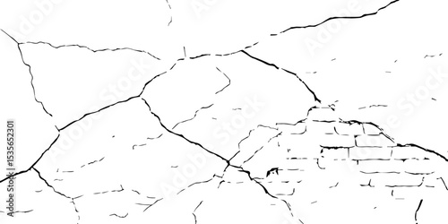 "Cracked High-resolution black and white texture background. Ideal for grunge design, aged surfaces, weathered wall effects, and abstract digital art. Perfect for overlays and distressed aesthetics"