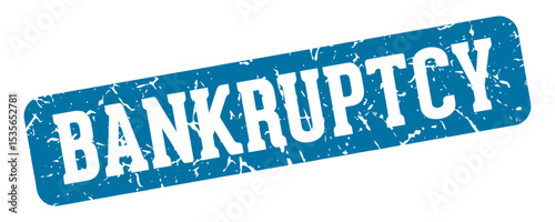 bankruptcy rectangular sign. bankruptcy stamp