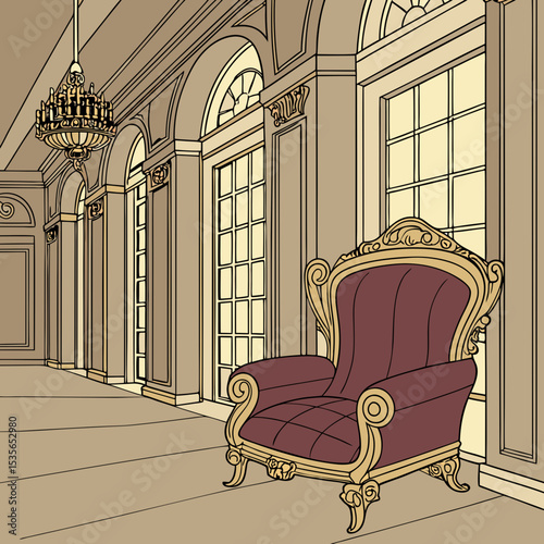classic armchair in the interior