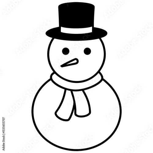 snowman on a white background