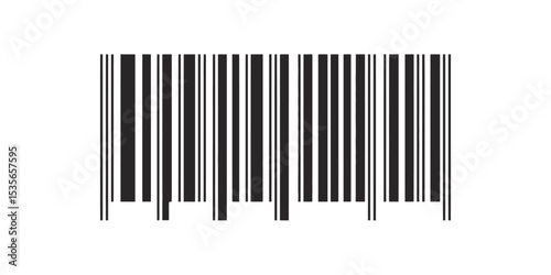 Abstract Barcode Design Black and White Stripes