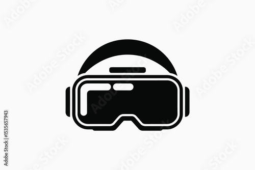 Virtual Reality Headset Icon Immersive Technology Symbol