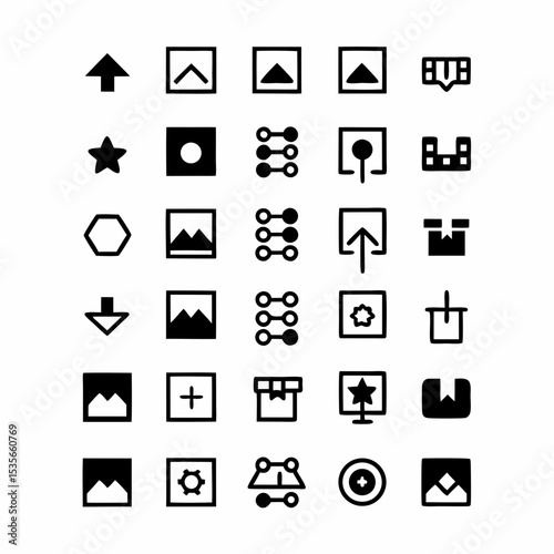 Design a set of intuitive icons representing various stages of an order's journey, from placement to delivery, including order confirmation, processing, shipping, and delivery confirmation.