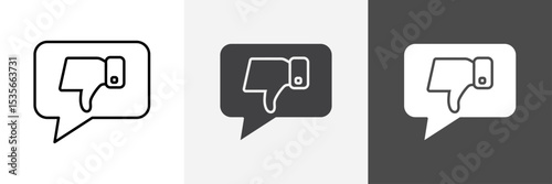 bad feedback icon set vector art