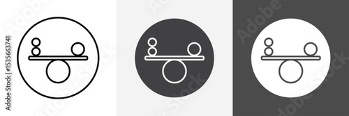 balancing icon set vector art