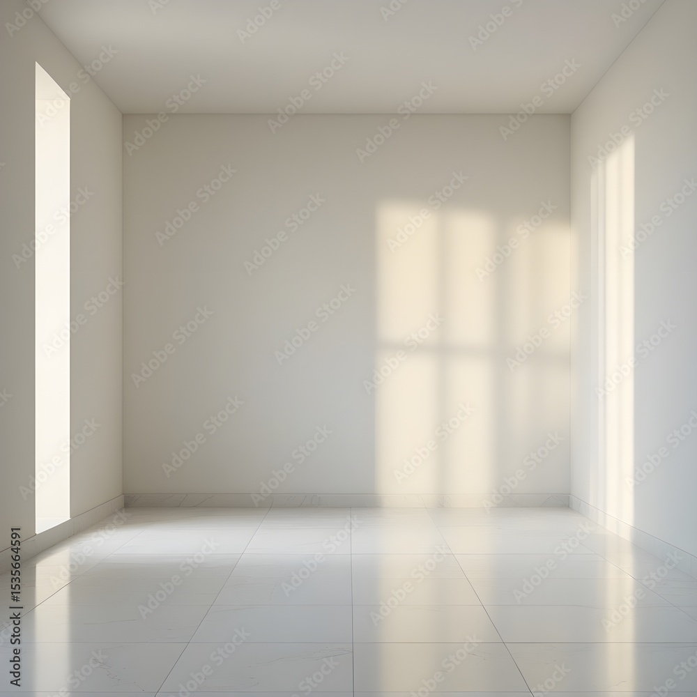 Obraz premium empty room with white wall