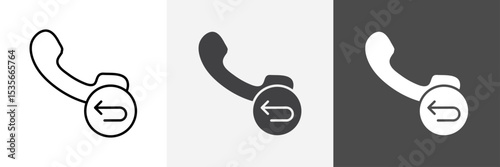 Call back icon set vector art