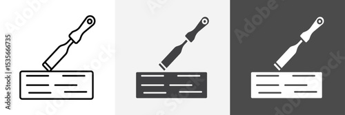 chisel icon set vector art