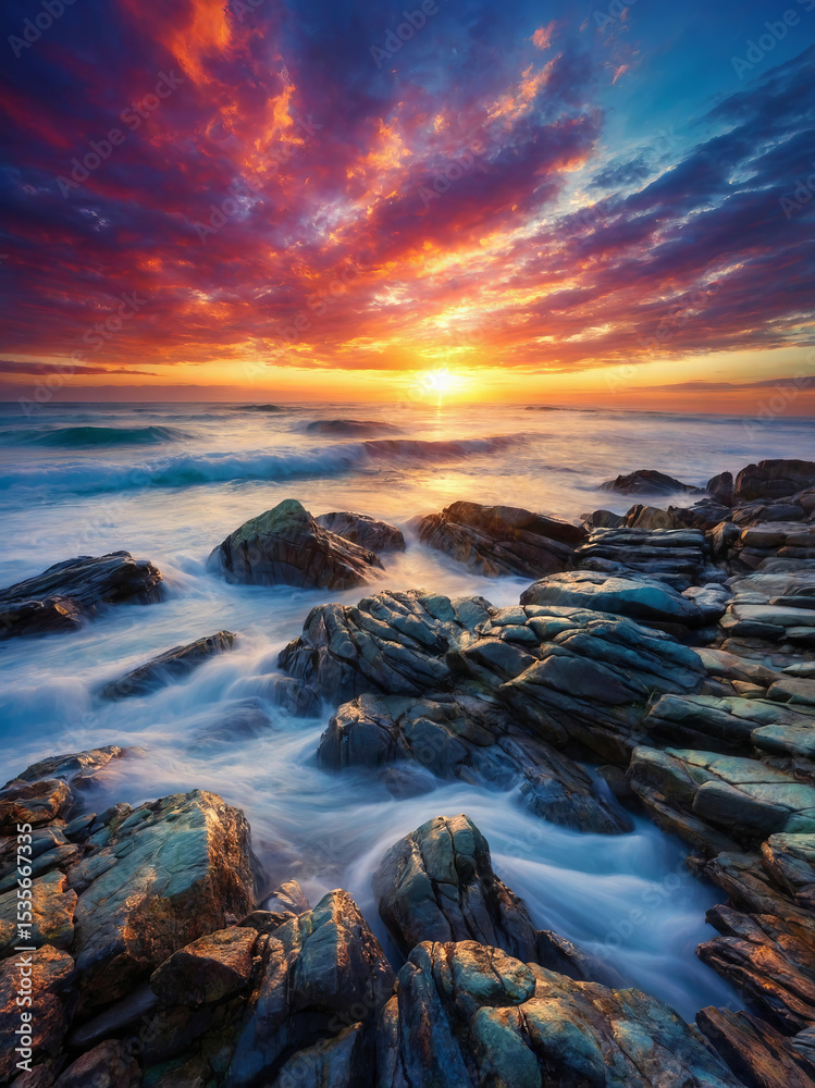 Obraz premium sunset over the sea